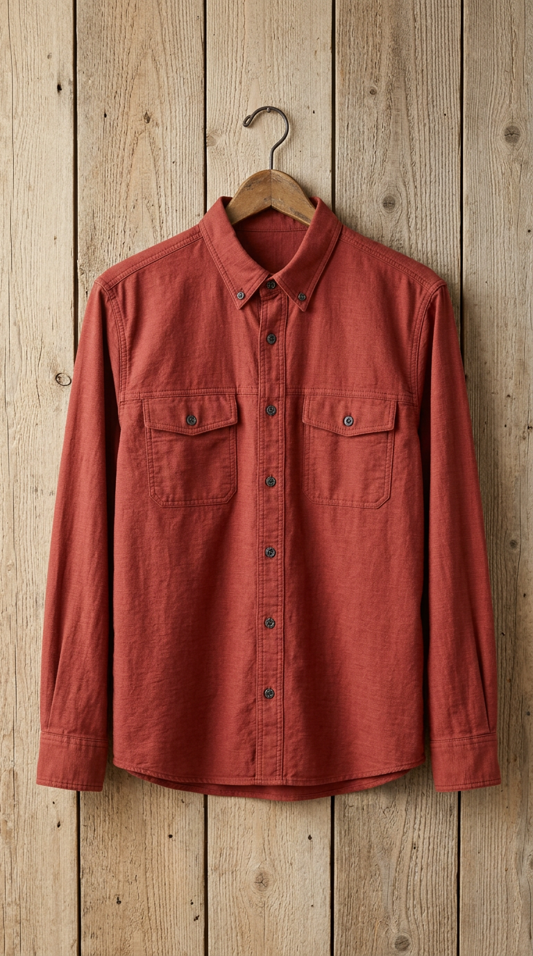 Rust red heritage shirt
