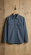 Slate blue modern work shirt